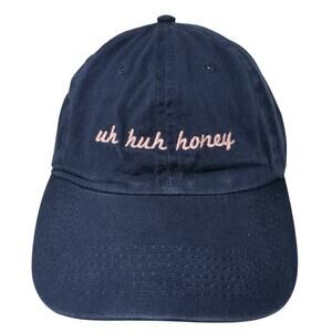 Uh Huh Honey Slideback Hat Blue One Size Solid Embroidered Newhattan